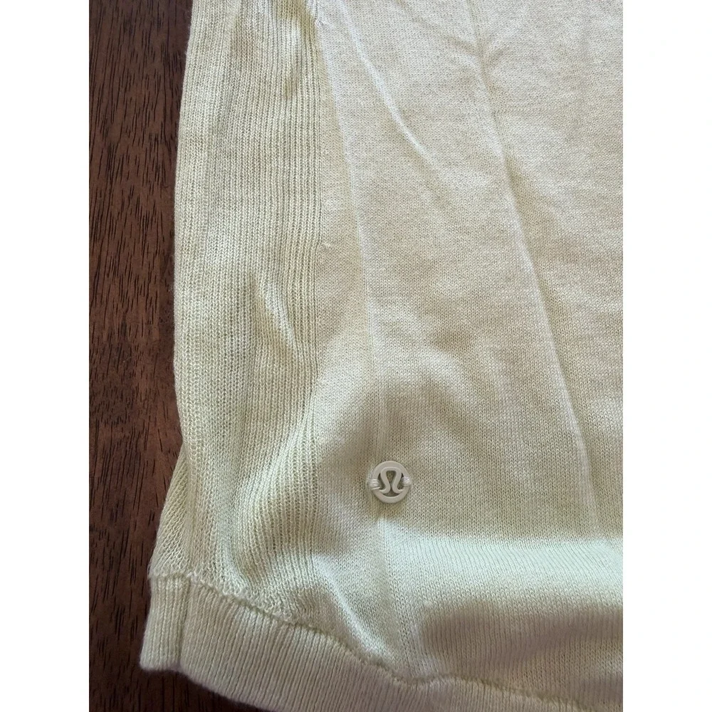 Lululemon Light Green Cashmere Blend Knit Long Sleeve Sweater Green Size 4/Small